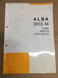 S1 アルバ ALBA 販売店用 ウォッチ カタログ 2013-14 セイコー SEIKO 腕時計 WATCH ネコポス 即決あり CT199