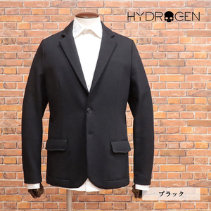 秋冬/HYDROGEN/Mサイズ/楽ちんジャケット ロロピアーナ社CAPOLAVORO ビーバー仕上げ 上質ニット 無地 高級 新品/黒/ブラック/jd630/