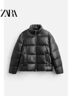 ZARA フェイクレザー ダウンジャケット 271