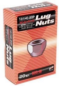 ホイールナット20個入り(貫通type)/マスターエースサーフ(5穴車)/トヨタ/M12X1.5/21mm/メッキ/1台分4H5H共用 101hc-20p