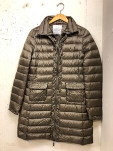 美品　MONCLER◆2way ロング　ダウン　コート　ジャケット/0/ナイロン/茶/GOUET GIUBOTTO モンクレールジャパン　モンクレール