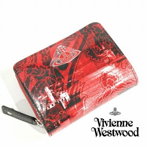 新品1円～★定価3.8万 Vivienne Westwood ヴィヴィアンウエストウッド 牛革レザー ラウンドファスナー財布 ORB LONDON BRIDGE ◆5038◆