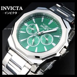 シルバー＆緑文字盤★上品デザイン INVICTA Speedway 46844　インビクタ　スピードウェイ