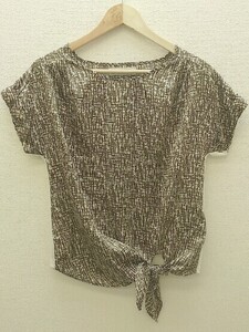 ◇ BEAUTY&YOUTH UNITED ARROWS 切替 フレンチスリーブ Tシャツ カットソー ブラウン ベージュ オフホワイト *