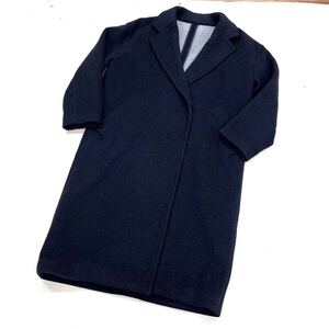 1666◎ UNITED ARROWS GREEN LABEL RELAXING グリーン レーベル リラクシング トップス チェスター コート ロング ネイビー レディース38