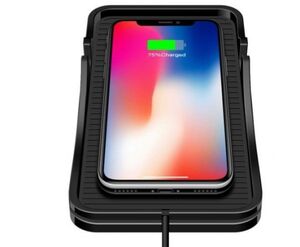 特価◎ワイヤレス充電器　Qi 車載可　滑らない　iPhone8/8plus～16/16Pro/SE3 ギャラクシー他　置くだけ充電　◎クリックポスト可