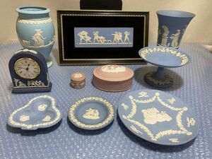 ★☆K371　WEDGWOOD　ジャスパー　置時計・花瓶・小物入れほか　中古品☆★