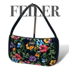 美品◎FEILER フェイラー ミニハンドバッグ トートバッグ 花柄