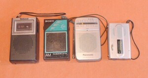 a◆703 ラジオ まとめ 4点 ①National AMラジオ R-1019 ②SONY AMレシーバー ICR-SB ③Panasonic RF-P50 AM FM ラジオ ④AM FM ラジオ/60