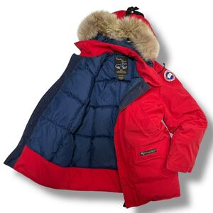 カナダグース 122 CANADA GOOSE 68F8490 ダウン ジャケット コート アウター ファー付 ジャスパー ロゴ ワッペン レディース 赤 レッド 