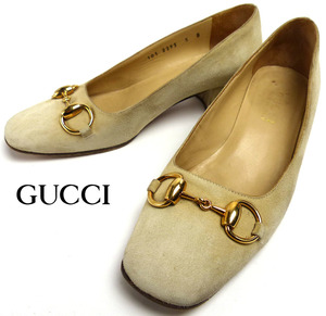 イタリア製 GUCCI / グッチ スエードパンプス /ヒール　5B(22cm相当)(レデイース)【中古】16h-1-065