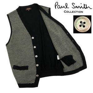 【B2687】【美品】【千鳥格子柄】Paul Smith COLLECTION ポールスミスコレクション ベスト ニット サイズL