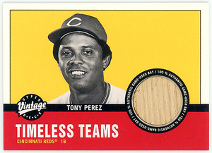 殿堂REDS-EXPOS-REDSOX△TONY PEREZ/2001 UPPER DECK VINTAGE TIMELESS TEAMS 1975 REDSバット!