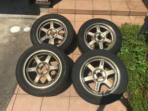  VOLK RACING RAYS TE37 15インチ 4穴 6.5JJ 2本 + 7.0JJ 2本 計4本セット