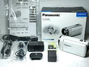 ☆ほぼ新品☆Panasonic HC-V480MS ホワイト 2020年製 アクションカメラ ビデオカメラ