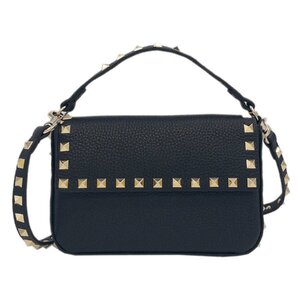 ヴァレンティノ ハンドバッグ VALENTINO 5W2P0W07 VSH 0NO ロックスタッズ ミニ バッグ 2WAY ショルダーバッグ クロスボディ ブラック