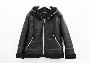 ◇美品【tricot COMME des GARCONS トリコ コム デ ギャルソン】エコムートンジャケット TD-J011 AD2019 ブラック M