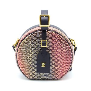 LOUIS VUITTON ルイヴィトン プティットボワットシャポー パイソン×レザー ハンドバッグ ショルダーバッグ【中古】【美品】