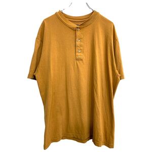 Dickies 半袖Tシャツ Lサイズ ディッキーズ ハーフボタン カーキ コットン 古着卸 アメリカ仕入 t2407-3042