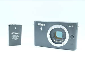 c5357 ジャンク品 Nikon J1 ニコン ブラック ボディのみ EN-EL20 バッテリー付き