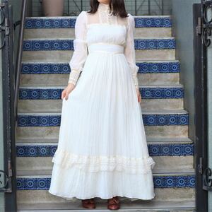 *SPECIAL ITEM*USA VINTAGE GUNNE SAX LACE DESIGN LONG DRESS ONE PIECEアメリカ古着ガニーサックスレースデザインロングドレスワンピース