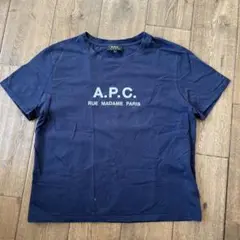 A.P.C. ネイビー ロゴ Tシャツ M