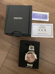 SEIKO セイコー メンズ腕時計 7T32-6L80 クロノグラフ　 クォーツ 文字盤ピンク 日本製 動いています