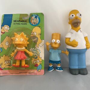 SIMPSONS ホーマー、バート、リサビンテージ　ソフビ