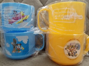 【未使用】ディズニーランドホテル アンバサダーホテル アメニティ キッズ・子供用 プラスチックコップ4個セット