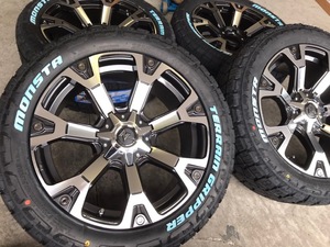 ホワイトレター 4本セット NITRO POWER WARHEAD 20X8.5J 6/139.7 +20 ガンメタ MONSTA テレーングリッパー 265/50R20 プラド ハイラックス