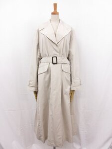 美品【マックスマーラ Max Mara】The Cube 902107176 ロング丈 ベルト付き シングルトレンチコート(レディース)40 ベージュ系 □17LW1489□