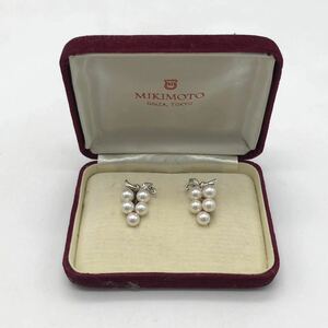 MIKIMOTO ミキモト イヤリング パール ブドウモチーフ シルバー アクセサリー P2066