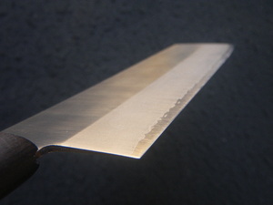 １６０ｍｍ　薄刃包丁　両刃　菜切包丁　なぎり　包丁　本割込　料理　刃物　三木 本寿三郎作　Japan　MIKI　vegetable　cooking　knife