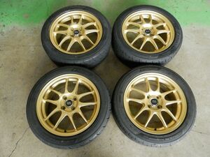 ND5RC ロードスター エンケイ PF01 16インチ 社外アルミホイール付ラジアルタイヤ 4本SET 195/50R16 2023年製 6.5J+42 4H 100 夏タイヤ