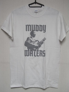 即決★新品ブルースＴシャツ★マディ・ウォーターズ★MUDDY WATERS★ホワイトボディ×グレープリント★S/M/Lサイズ対応可能