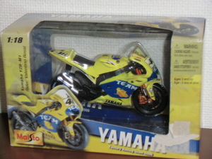 1/18★バレンティーノ・ロッシ★MotoGP 2006 TEAMロゴ仕様 YAMAHA YZR-M1 #46 Valentino Rossi VR46ヤマハmaistoマイスト