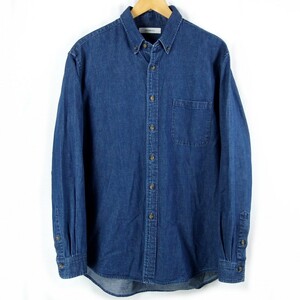 ■Johnbull ジョンブル / 13637 / Button Down Shirt / メンズ / 日本製 / インディゴ ウォッシュ加工 / ボタンダウン デニムシャツ size L