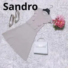 Sandro サンドロ　ニットワンピース　ピンク