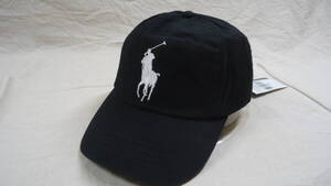 Polo Ralph Lauren Large PP Cap 黒 25%off ポロ・ラルフローレン ビッグポニー 帽子 刺繍 ストラップバック おてがる配送ゆうパック 匿名