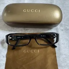 ✨美品✨GUCCI グッチ メガネ フレーム 度あり ブラック　アイウェア