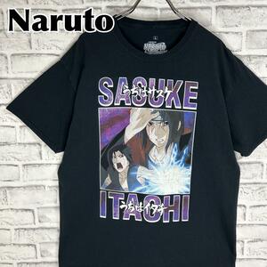 Naruto ナルト疾風伝 うちはサスケ うちはイタチ 希少デザイン Tシャツ 半袖 輸入品 春服 夏服 海外古着 テレビ アニメ 漫画 ジャンプ