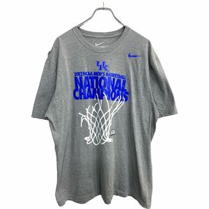 NIKE 半袖 プリント Tシャツ 2XLサイズ ナイキ スタンダードフィット ビッグサイズ グレー 古着卸 アメリカ仕入 t2408-4145