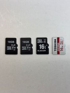 マイクロSDカード　16GB 4枚フォーマット済み