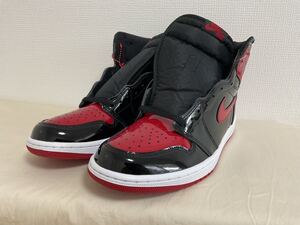 NIKE AIR JORDAN 1 RETRO HIGH OG 【BRED PATENT】 ナイキ エア ジョーダン 1 レトロ ハイ OG BLACK/WHITE/VARSITY RED 555088-063 28cm