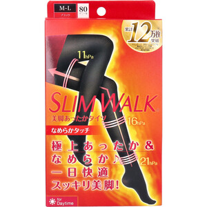 【まとめ買う】スリムウォーク 美脚あったかタイツ なめらかタッチ ブラック M-Lサイズ×40個セット