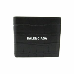 バレンシアガ 二つ折り財布 ブランドオフ BALENCIAGA 型押しレザー 二つ折り財布 レザー メンズ