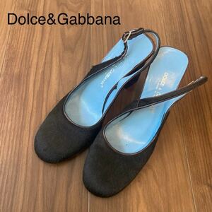 Dolce&Gabbana ドルチェ&ガッバーナ　ハラコ　パンプス ストラップ　サンダル
