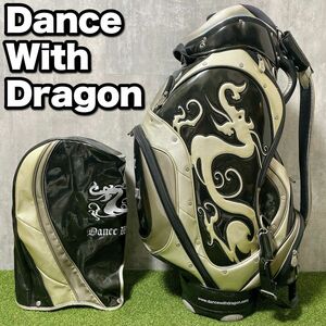 Dance With Dragon ダンスウィズドラゴン キャディバッグ エナメル 3点式 ショルダー三点固定式 カート式 ゴルフバッグ