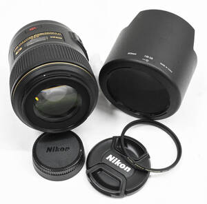 H64●美品 Nikon ニコン N VR AF-S MICRO NIKKOR 105mm 1:2.8G ED マイクロ レンズ SWM VR ED IF Micro 1:1φ62 Nano Crystal Coat 日本製