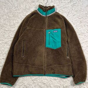 希少！大人気 アースカラー patagonia パタゴニア クラシックレトロX カーキ×グリーン L ボアジャケット 23055FA12 2012年製